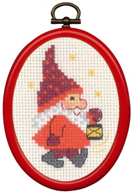 click here to view larger image of Elf and Light Ornament (counted cross stitch kit)