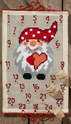 click here to view larger image of Pixie with Dots Advent Calendar (counted cross stitch kit)