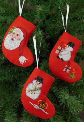 Socks Santa and Snowmen (3 designs(