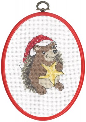 click here to view larger image of Hedgehog With Star (counted cross stitch kit)