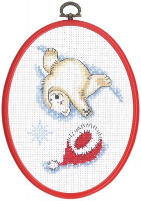 click here to view larger image of Ice / Bear Hat Off (counted cross stitch kit)