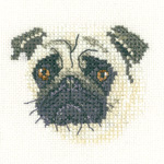 click here to view larger image of Pug - Little Friends Collection (27ct) (counted cross stitch kit)