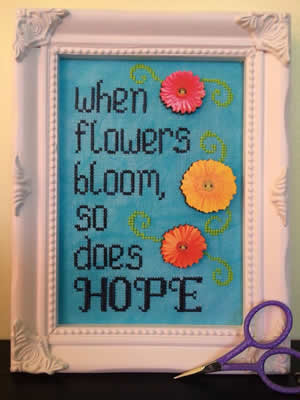 Hope Blooms button/chart pack