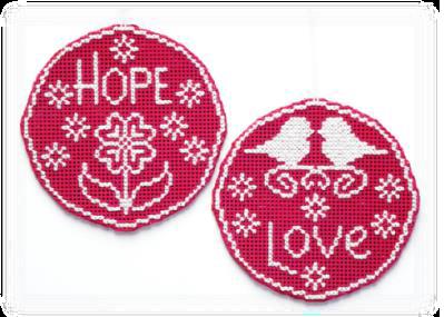 Circle Ornaments - Hope Love