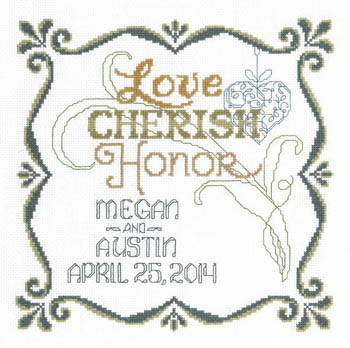 click here to view larger image of Honoring Marriage - Kit (counted cross stitch kit)