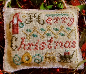 Merry Christmas Wishes Sampler Ornament - 2014 Annual Christmas Ornaments