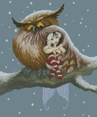 Fairy And Owl - Lena Lawson Needle Arts