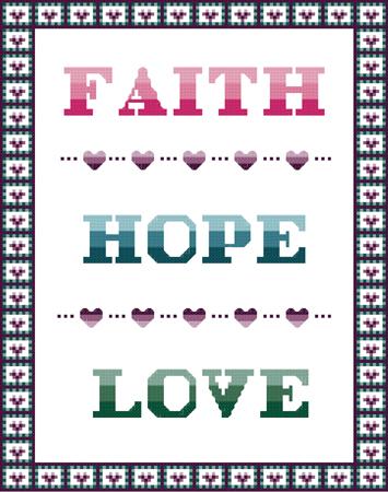 Faith Hope Love Sampler 2