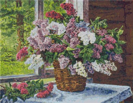 Lilacs by the Window (Pyotr Konchalovsky)
