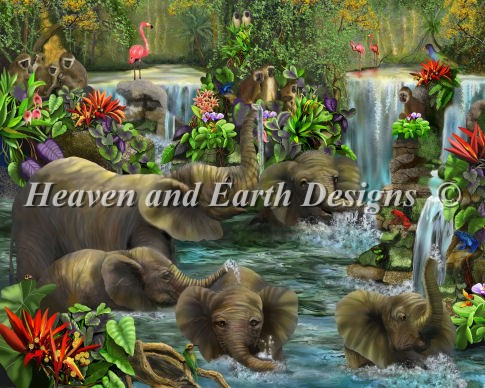 click here to view larger image of Baby Elephant Pool - LARGE PRINT  (chart (special))