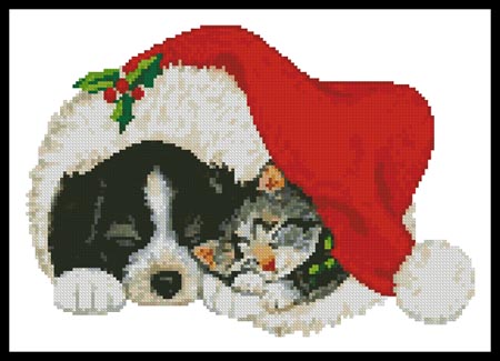 click here to view larger image of Xmas Cat and Dog (chart)