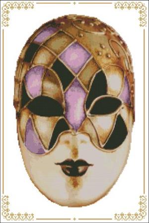 Carnival Masks - 009 Gold Pink