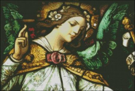 click here to view larger image of Church Window Annunciation Angel (chart)