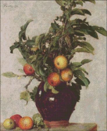Fantin-Latour Apples and Foliage