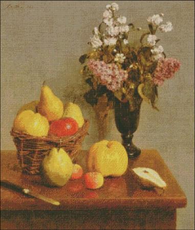 click here to view larger image of Fantin-Latour Flowers and Pears (chart)