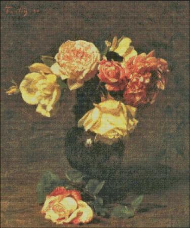 click here to view larger image of Fantin-Latour Yellow Roses (chart)