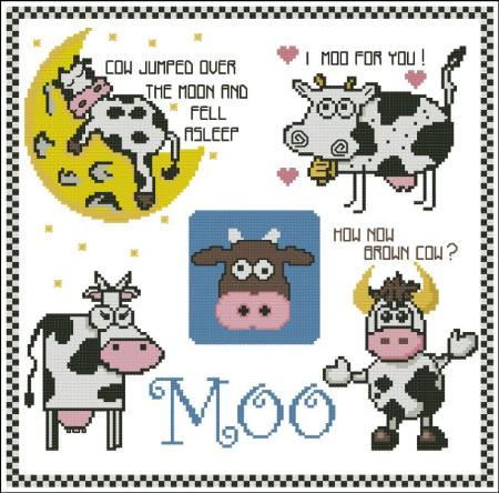 click here to view larger image of Cows Mini Moo Collection (chart)