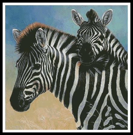 click here to view larger image of Zebra and Foal  (Joni Johnson Godsy) (chart)