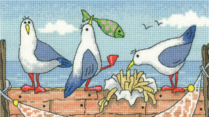 click here to view larger image of Fish N Chips - By The Sea (Aida) (counted cross stitch kit)