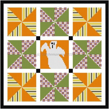 click here to view larger image of Pinwheel Halloween Quilt (chart)