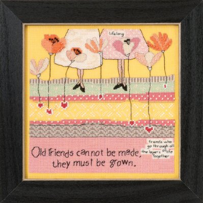 click here to view larger image of Old Friends - Curly Girl Everyday Series (counted cross stitch kit)