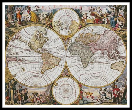 click here to view larger image of Old World Map (Regular) (chart)