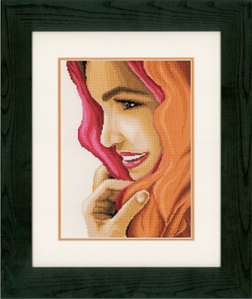 click here to view larger image of Woman With Scarf (counted cross stitch kit)
