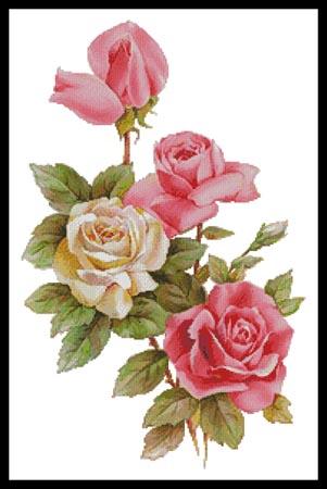 click here to view larger image of Pink and Yellow Roses 2  (Alfredo) (chart)