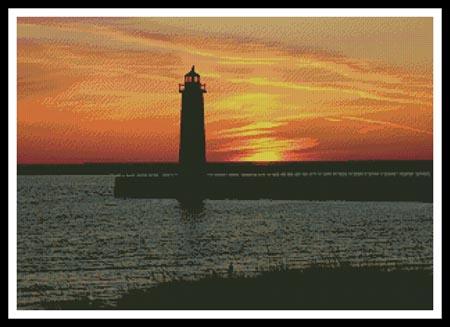Muskegon Lighthouse at Sunset