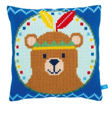 Bear With Feather Cushion