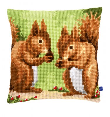 Nibbling Squirrels Cushion