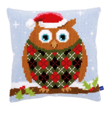 Christmas Owl Cushion
