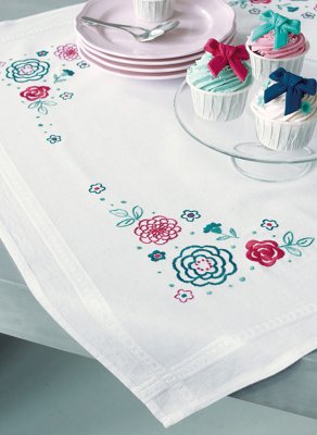 Modern Flowers Tablecloth