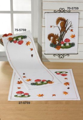 click here to view larger image of Fall Table Runner (Top Left) (counted cross stitch kit)