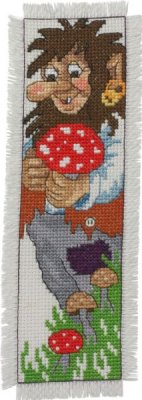 click here to view larger image of Troll Bookmark - Man (counted cross stitch kit)
