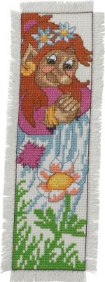 click here to view larger image of Troll Bookmark - Woman (counted cross stitch kit)