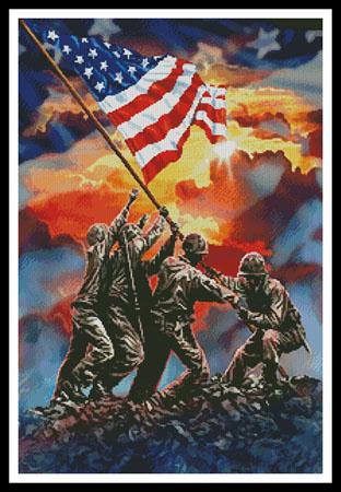 Iwo Jima Painting  (Steven Michael Gardner)