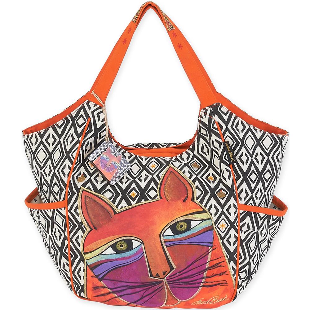 Whiskered Cats - Orange - Scoop Tote