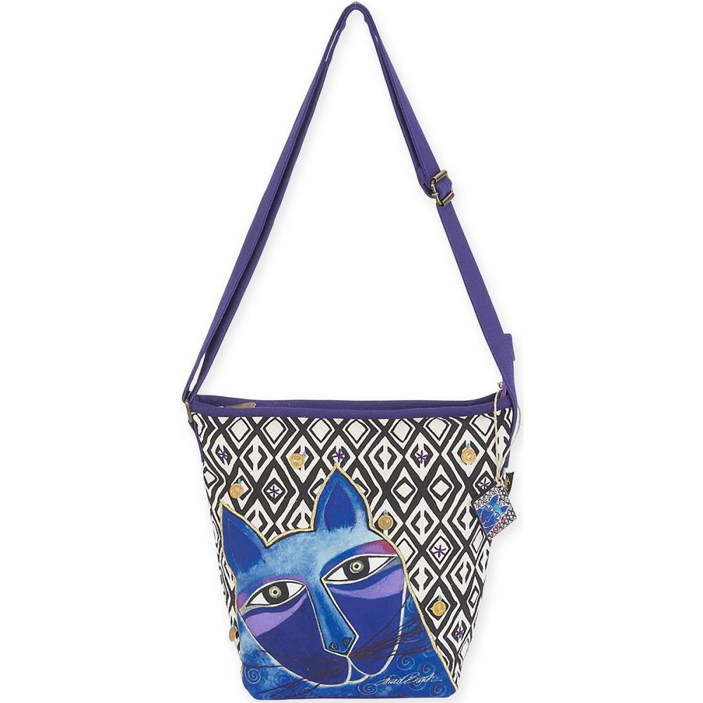 Whiskered Cats - Blue - Crossbody Bag