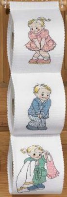 click here to view larger image of Toilet Paper Holder (counted cross stitch kit)