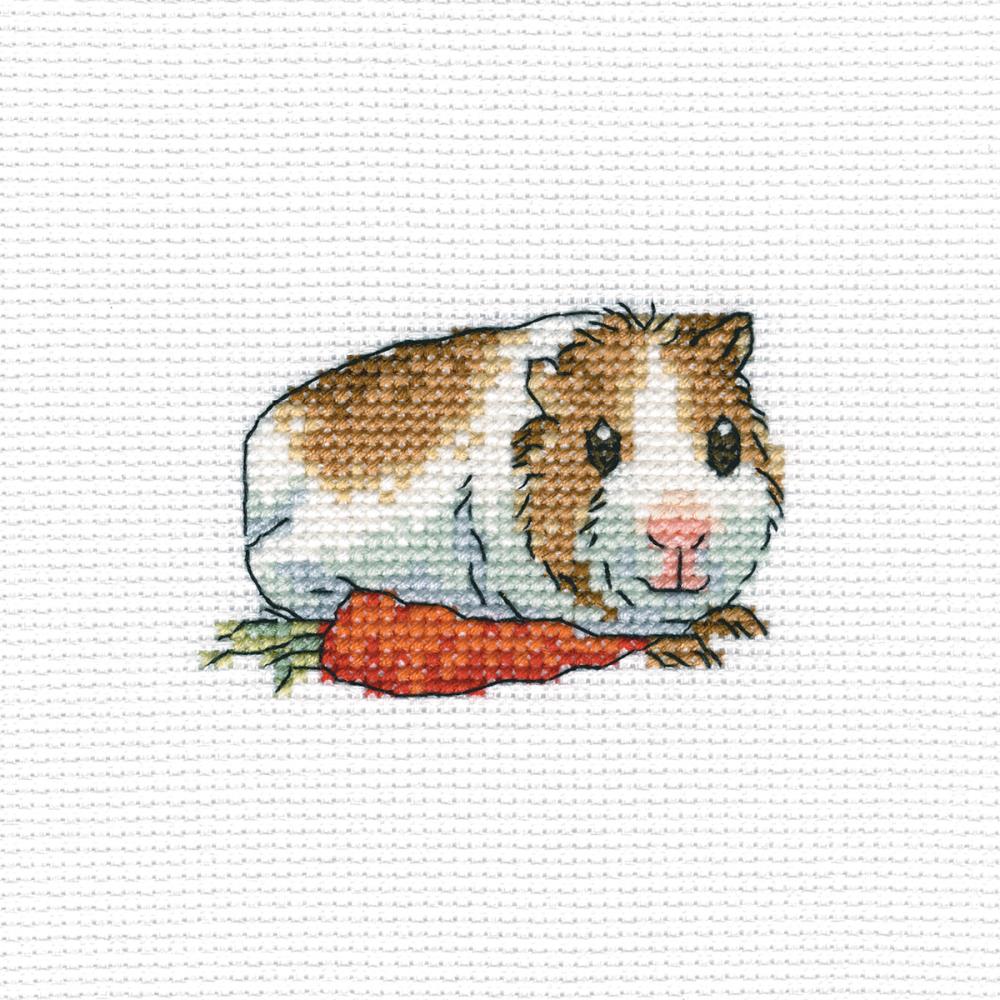 click here to view larger image of Cavy with Carrot (counted cross stitch kit)