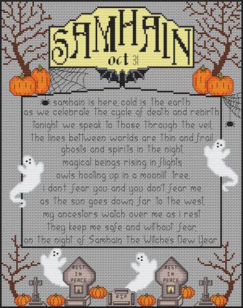 click here to view larger image of Samhain - Wheel of the Year series (chart)