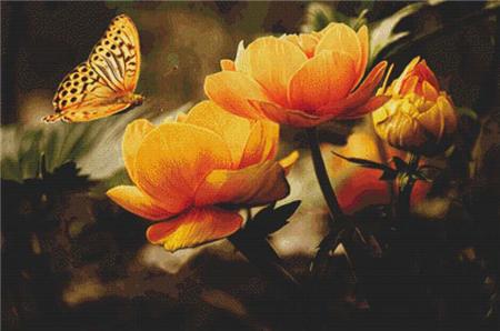click here to view larger image of Flowers and a Butterfly (chart)