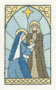 click here to view larger image of Nativity Scene - Christmas Cards by Susan Ryder (counted cross stitch kit)