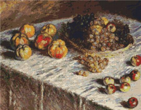 Still Life With Apples and Grapes