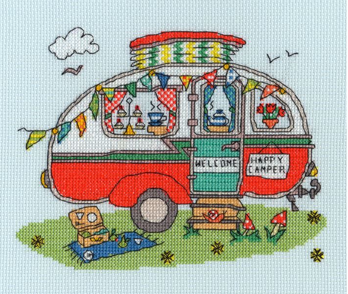 click here to view larger image of Sew Dinky Caravan (counted cross stitch kit)