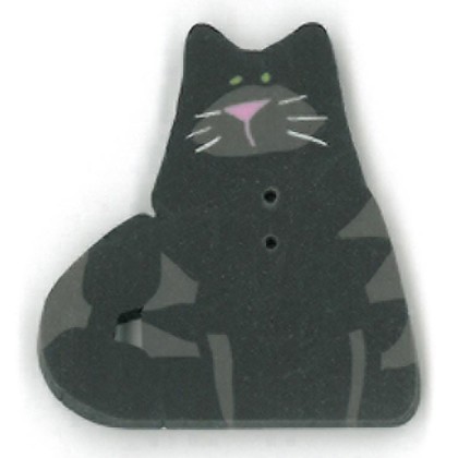 Very Black Cat Button - Large