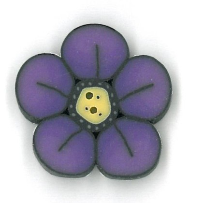 click here to view larger image of Small Violet Wildflower - Crayon Box Collection (buttons)