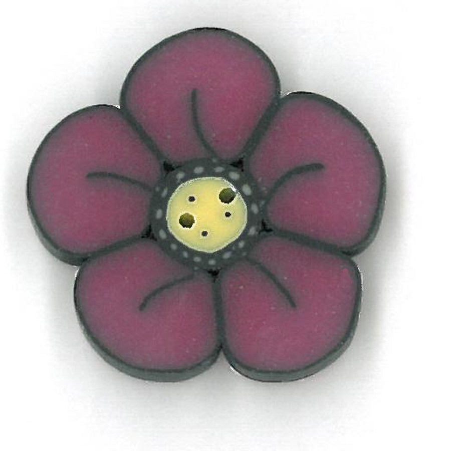 click here to view larger image of Small Raspberry Wildflower - Crayon Box Collection (buttons)