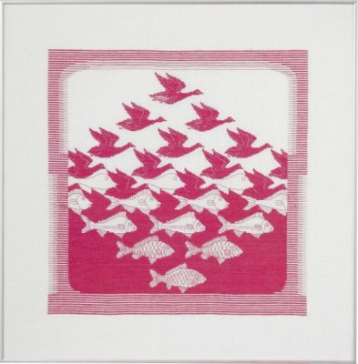 click here to view larger image of Bird / Fish - Pink (counted cross stitch kit)